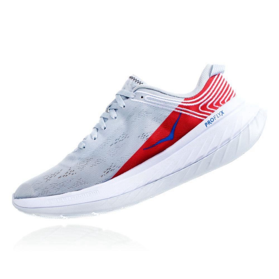 Women's Hoka Carbon X Sneakers White / Red | ZA-57AQOET