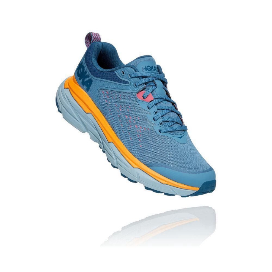 Women\'s Hoka Challenger ATR 6 Trail Running Shoes Blue / Yellow | ZA-24HDIJN