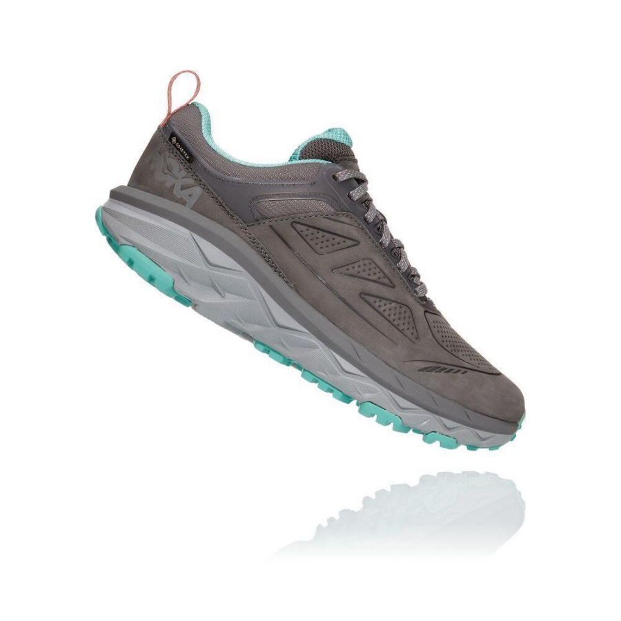 Women's Hoka Challenger Low GORE-TEX Hiking Shoes Grey | ZA-54IQATN