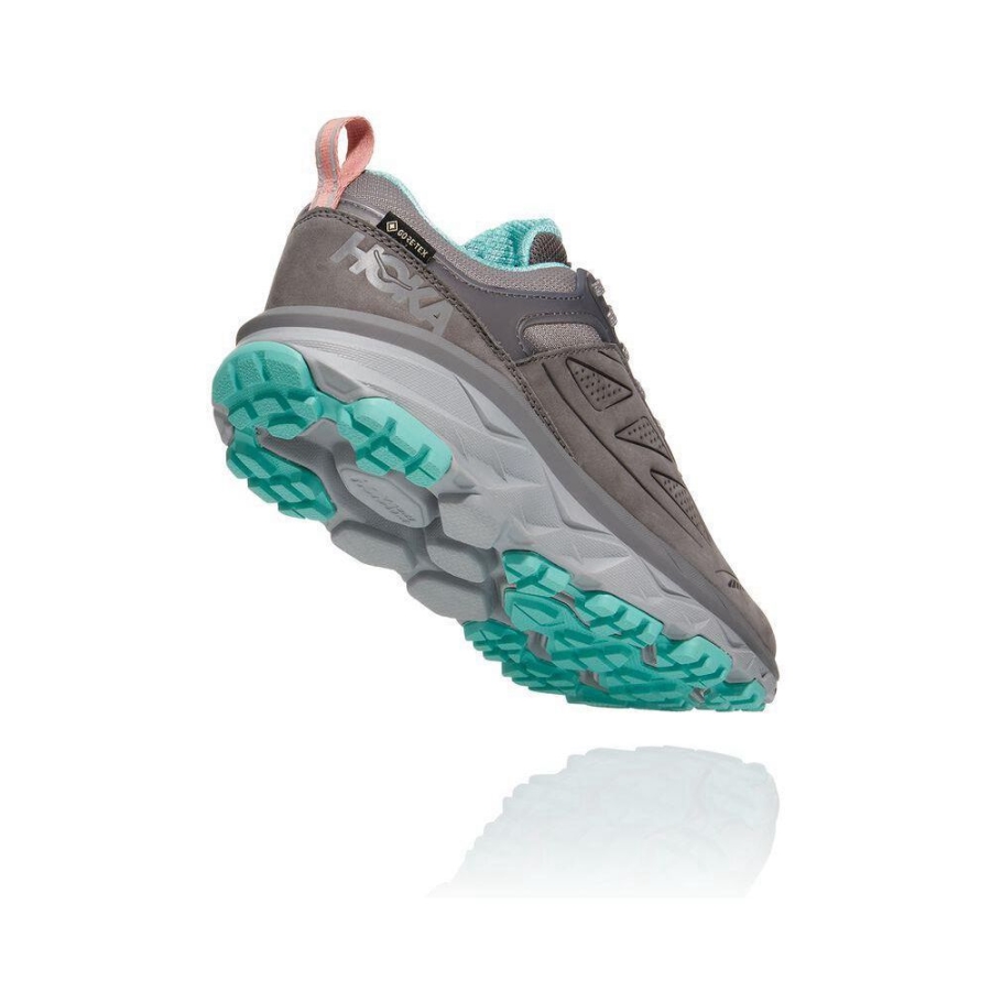 Women's Hoka Challenger Low GORE-TEX Hiking Shoes Grey | ZA-54IQATN