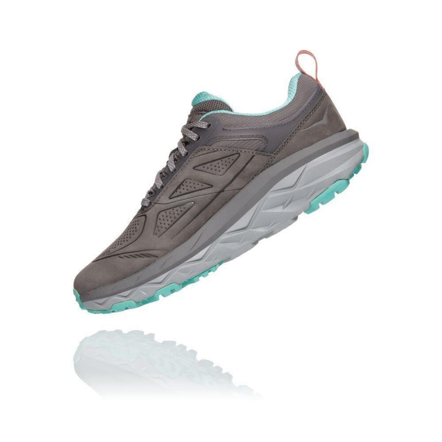 Women's Hoka Challenger Low GORE-TEX Hiking Shoes Grey | ZA-54IQATN