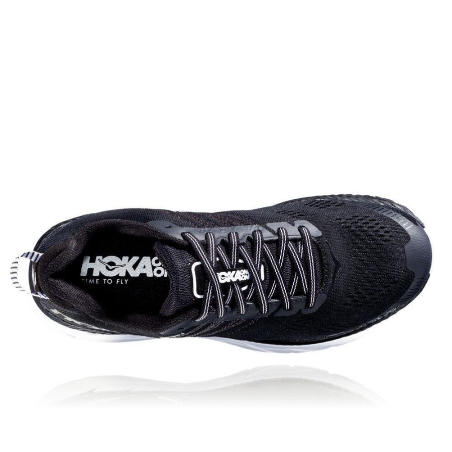 Women's Hoka Clifton 6 Road Running Shoes Black | ZA-54LOIWC