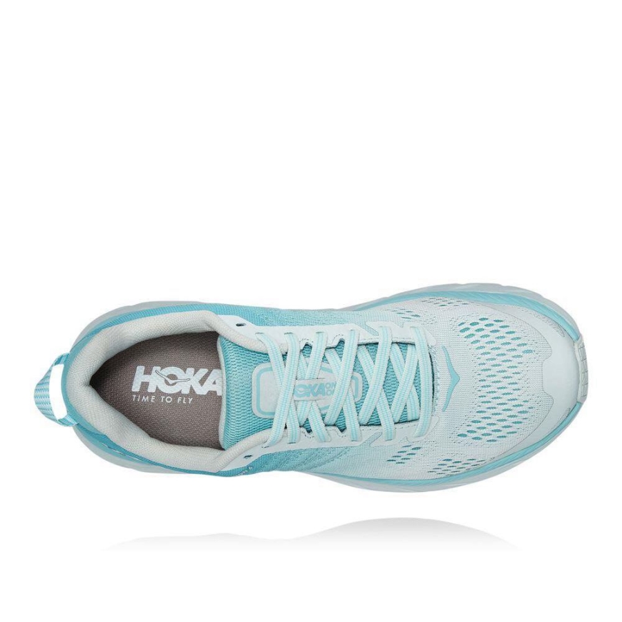 Women's Hoka Clifton 6 Running Shoes Blue | ZA-92ZNWLK