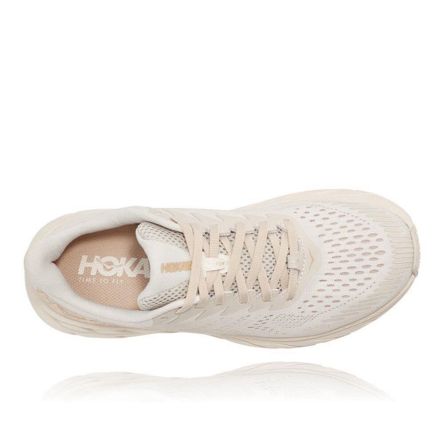 Women's Hoka Clifton 7 Sneakers Beige | ZA-38ELARV