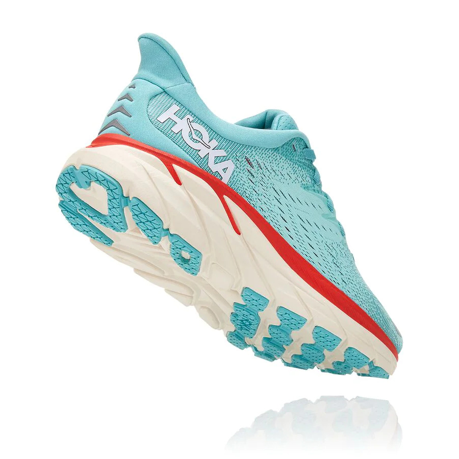 Women's Hoka Clifton 8 Road Running Shoes Blue | ZA-58PFUVJ