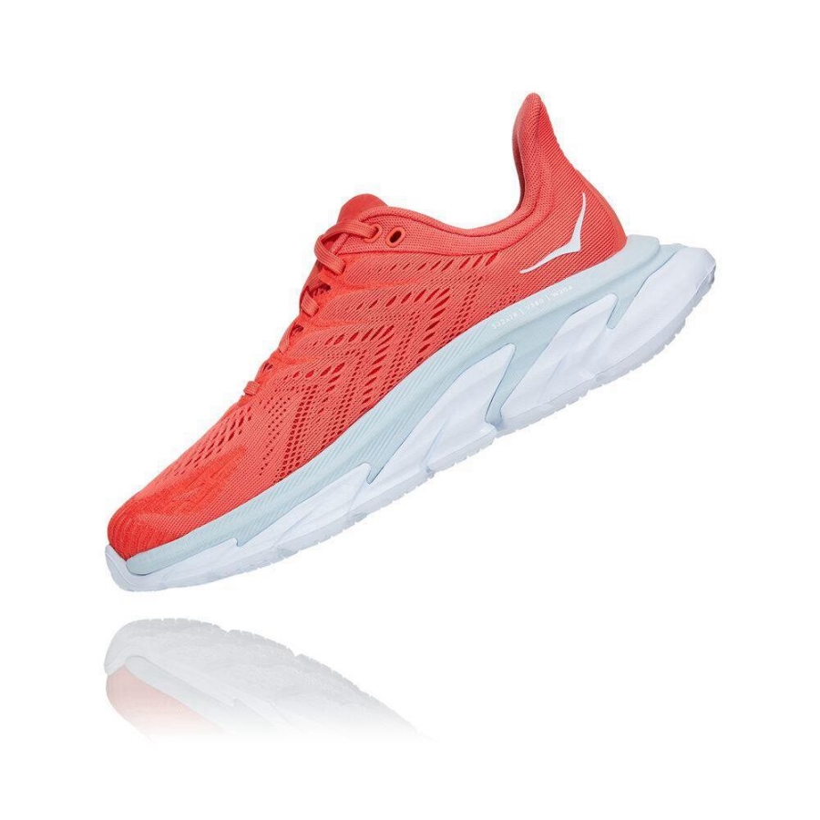 Women's Hoka Clifton Edge Road Running Shoes Red | ZA-61NQXDM