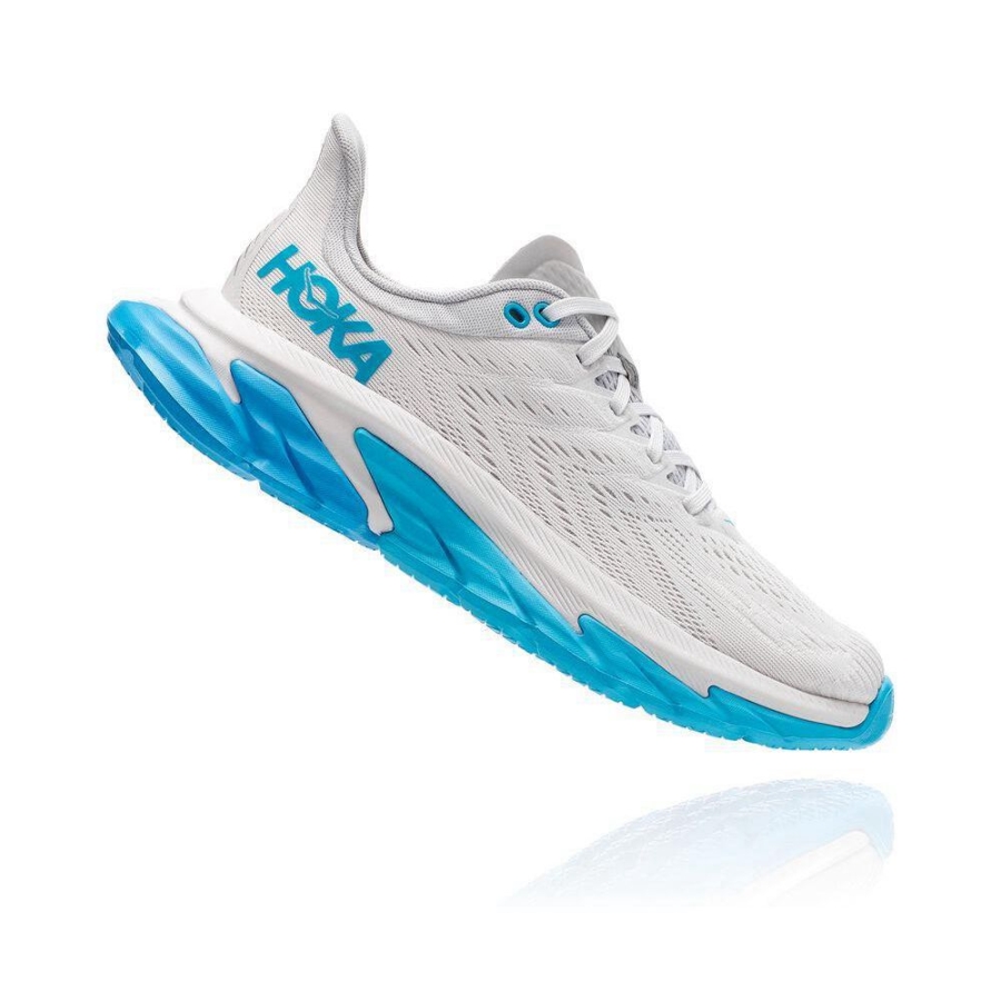 Women's Hoka Clifton Edge Road Running Shoes White / Blue | ZA-64ERQJM