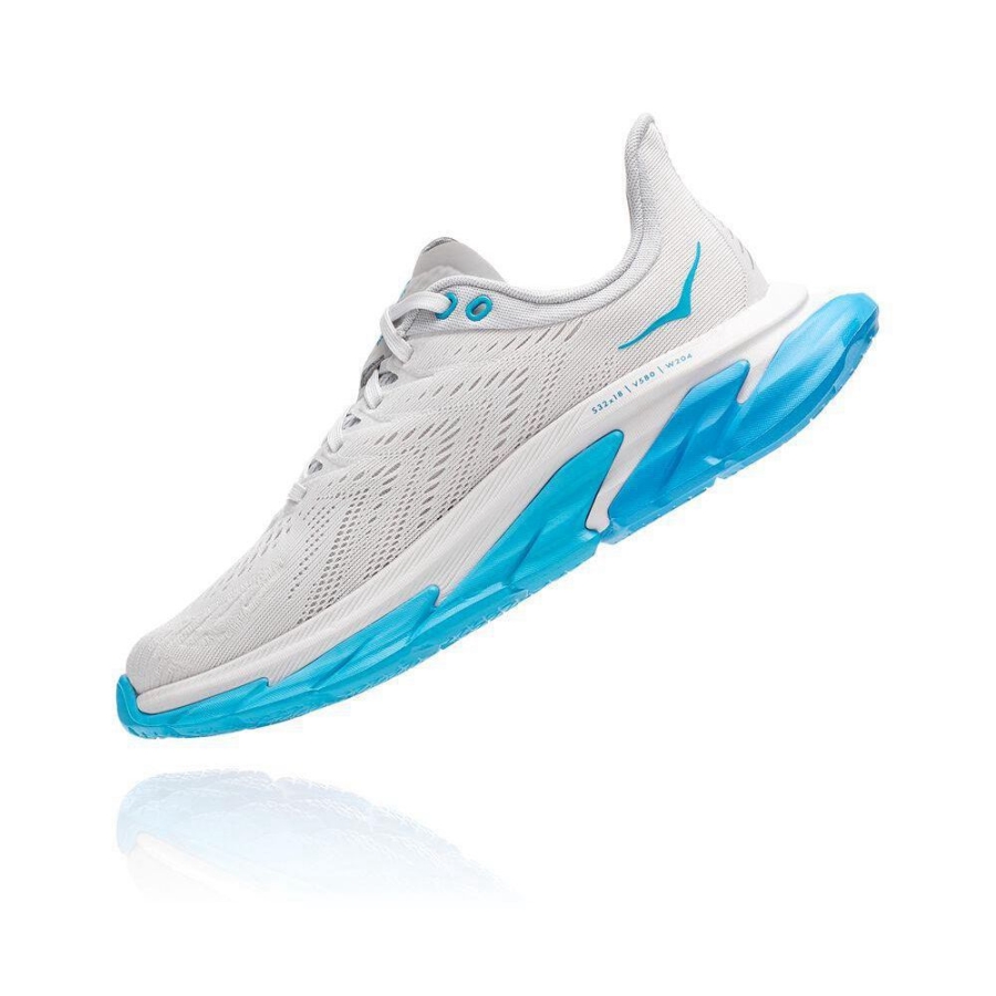 Women's Hoka Clifton Edge Road Running Shoes White / Blue | ZA-64ERQJM