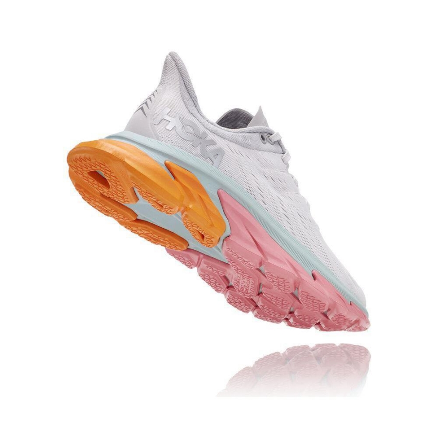 Women's Hoka Clifton Edge Road Running Shoes White / Pink | ZA-94KCAZN