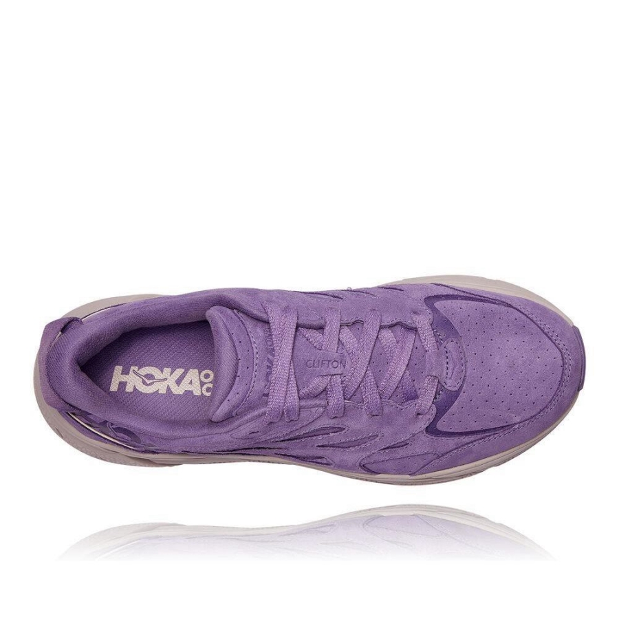 Women's Hoka Clifton L Walking Shoes Purple | ZA-96VXHZR
