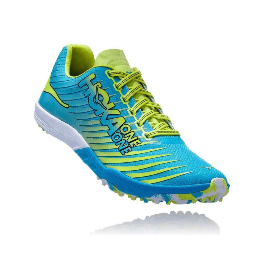 Women\'s Hoka EVO XC Spikes Shoes Blue / Yellow | ZA-31MHOXS
