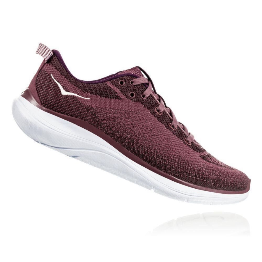 Women's Hoka Hupana Flow Road Running Shoes Burgundy | ZA-25WFZOJ