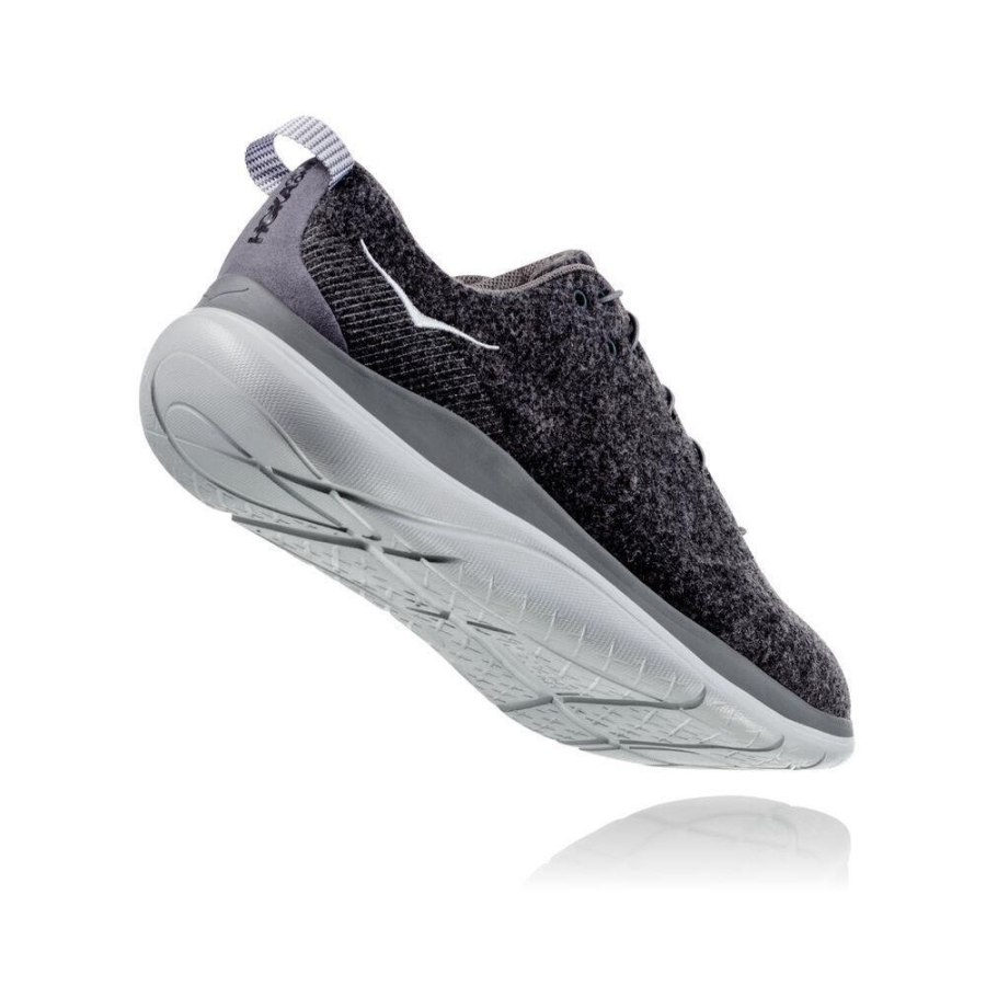 Women's Hoka Hupana Flow Wool Road Running Shoes Dark Grey | ZA-85SKVDQ