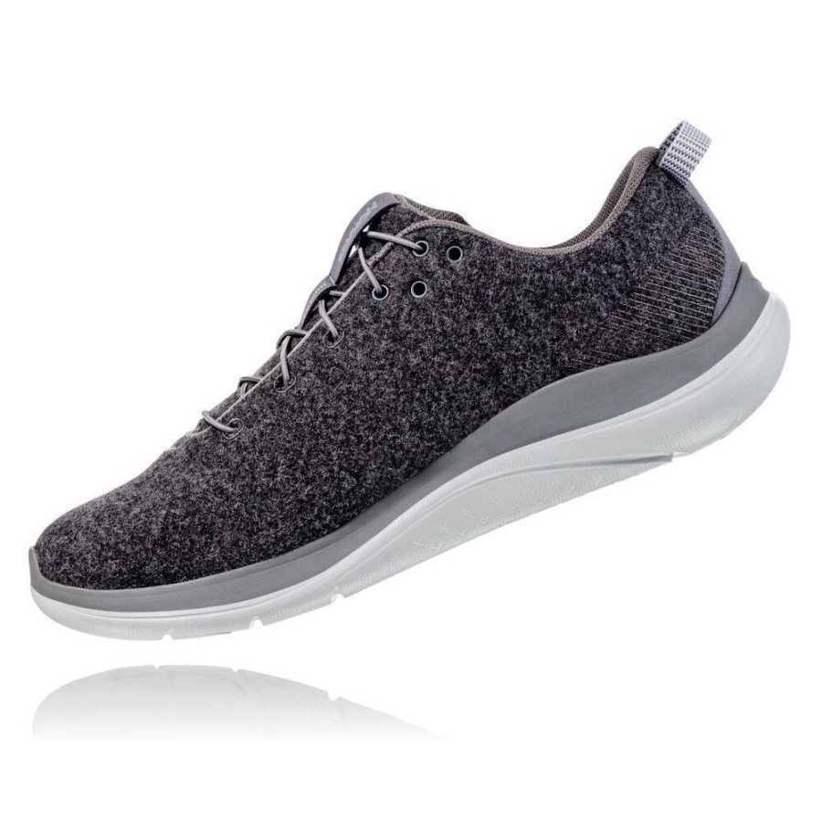 Women's Hoka Hupana Flow Wool Road Running Shoes Dark Grey | ZA-85SKVDQ