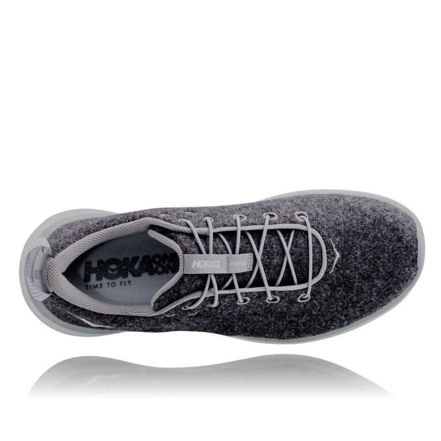 Women's Hoka Hupana Flow Wool Road Running Shoes Dark Grey | ZA-85SKVDQ