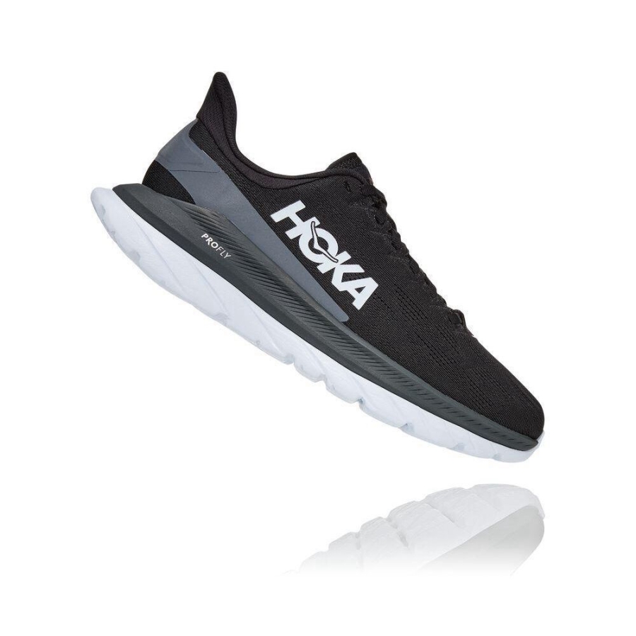 Women's Hoka Mach 4 Road Running Shoes Black | ZA-61LCZRH
