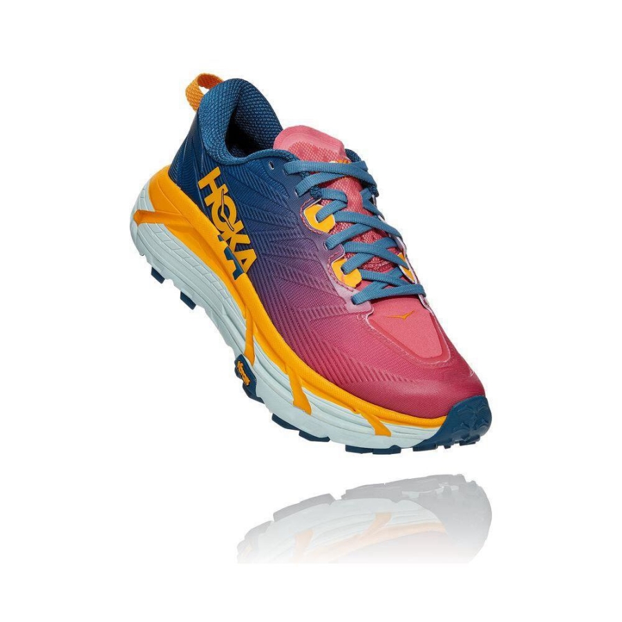 Women\'s Hoka Mafate Speed 3 Hiking Shoes Blue / Pink | ZA-83INVWX