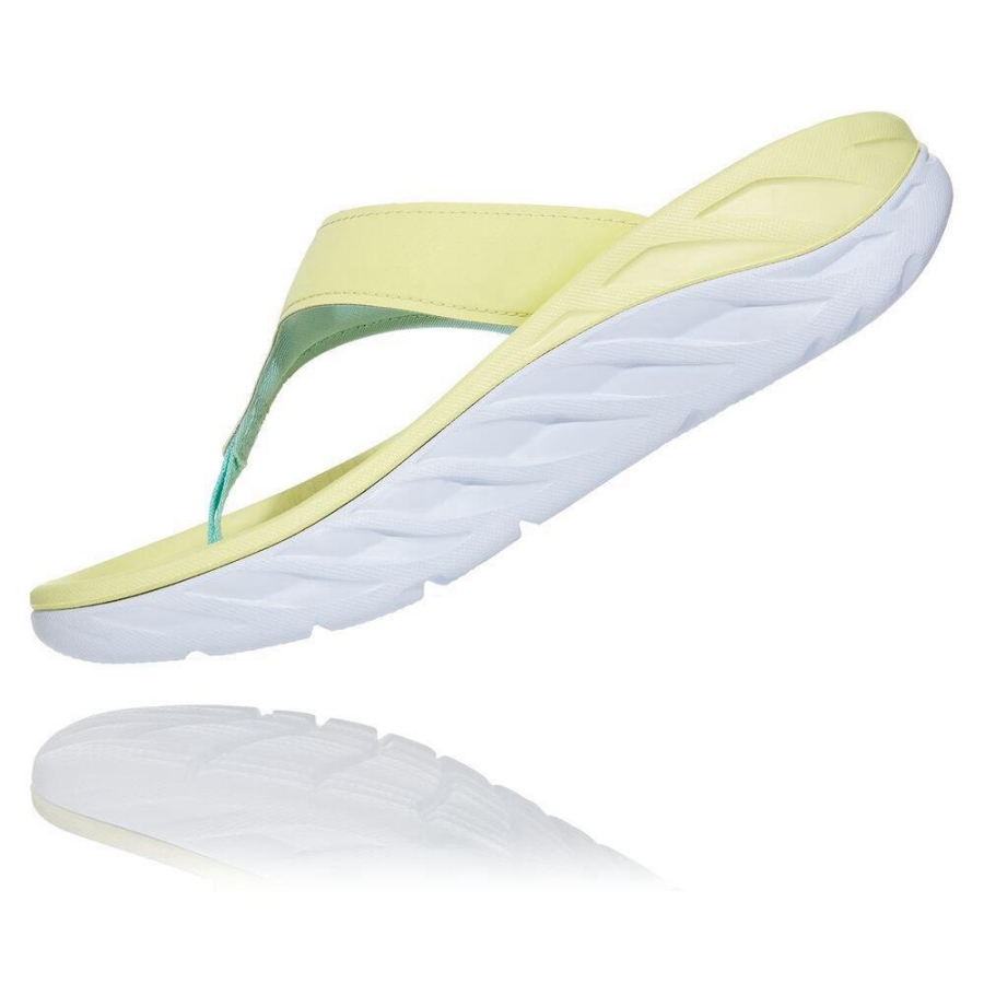 Women's Hoka ORA Recovery Flip Flops Yellow | ZA-91FMEAN