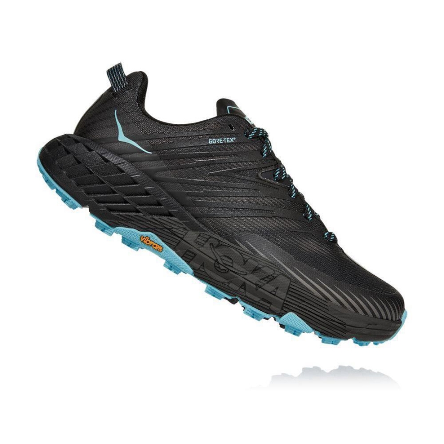 Women's Hoka Speedgoat 4 GTX Hiking Shoes Grey / Black | ZA-32ADTJN