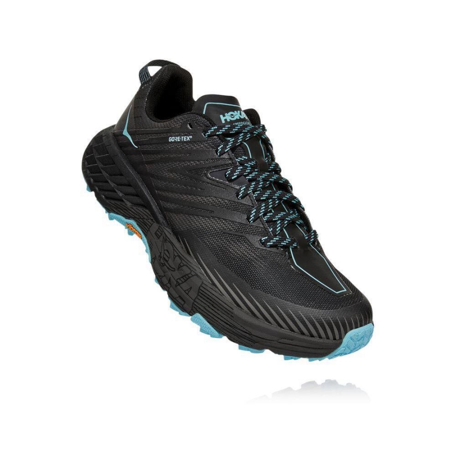 Women\'s Hoka Speedgoat 4 GTX Hiking Shoes Grey / Black | ZA-32ADTJN