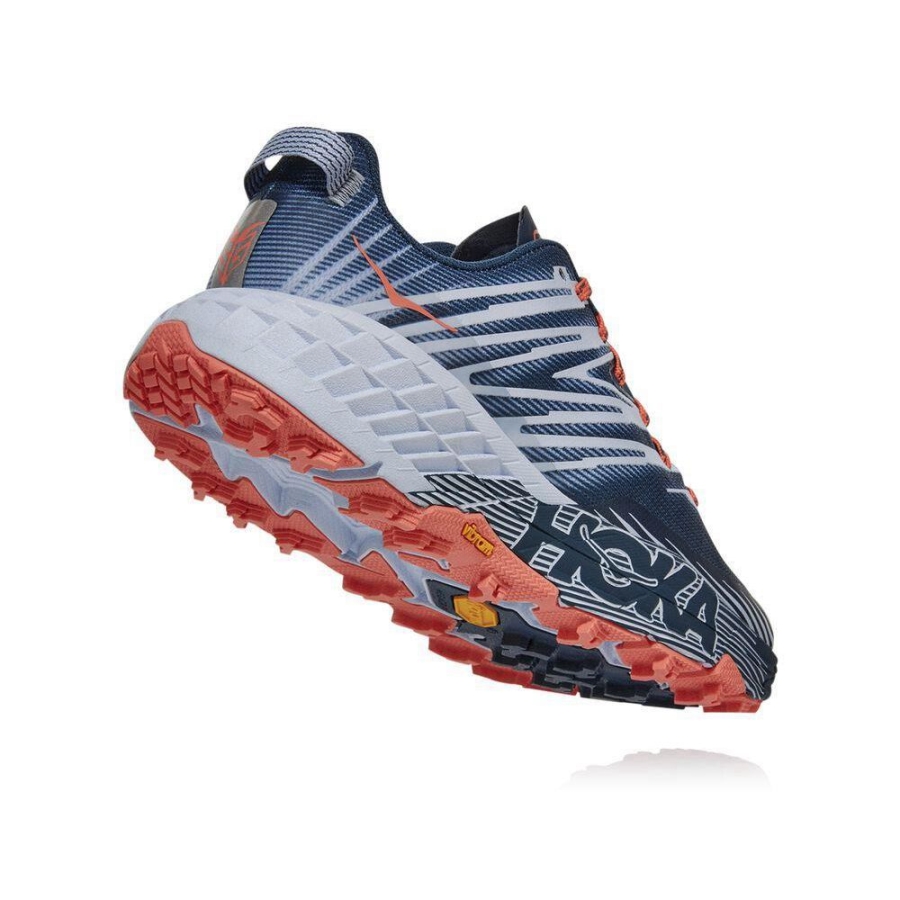 Women's Hoka Speedgoat 4 Hiking Shoes Blue / White | ZA-03OBYEX