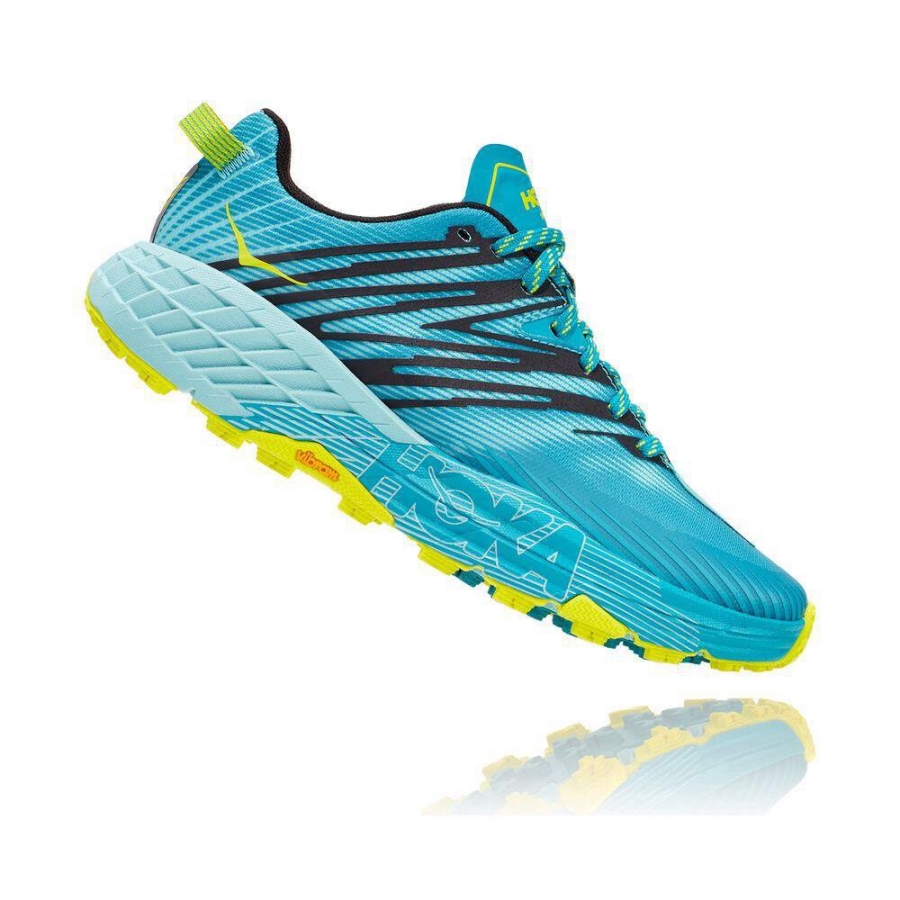 Women's Hoka Speedgoat 4 Running Shoes Blue | ZA-06TIOWU