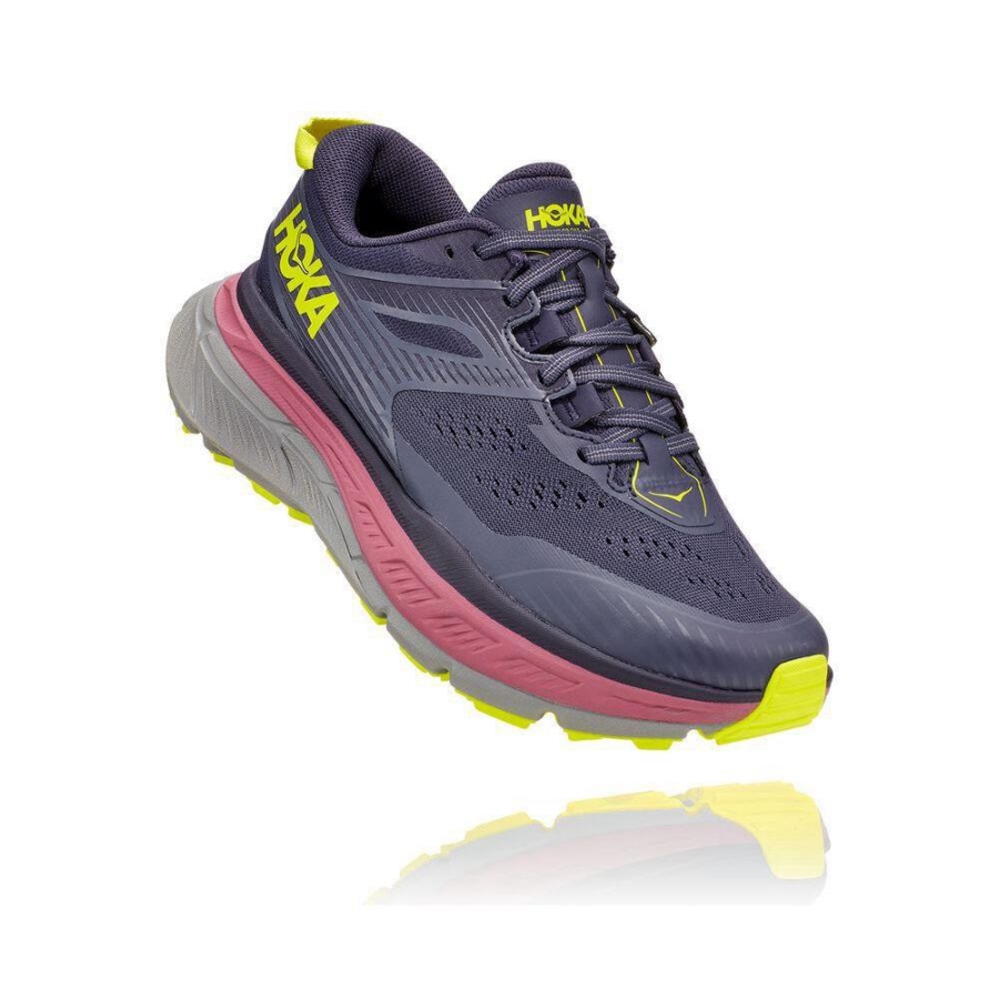 Women\'s Hoka Stinson ATR 6 Hiking Shoes Navy / Pink | ZA-93XZGFR