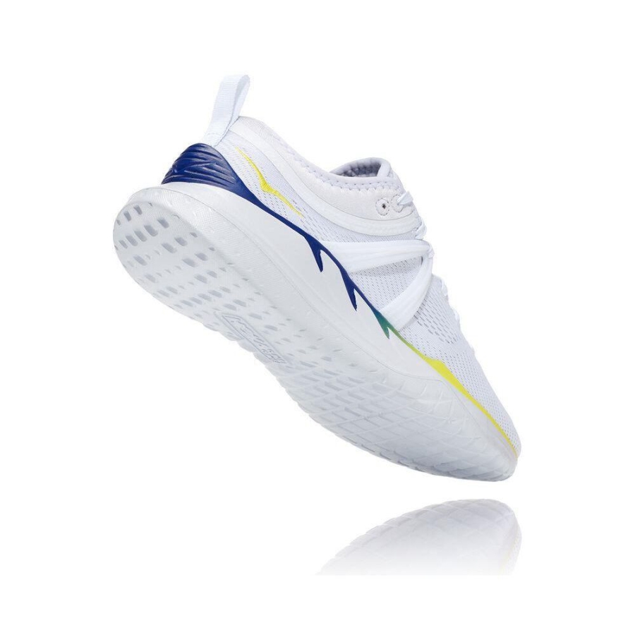 Women's Hoka Tivra Road Running Shoes White / Blue | ZA-25ZFBTY