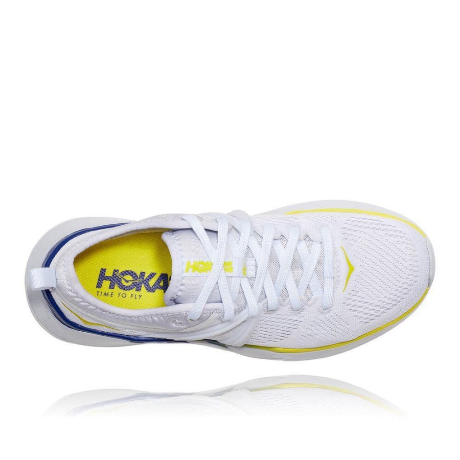 Women's Hoka Tivra Walking Shoes White / Blue | ZA-92OLSQG