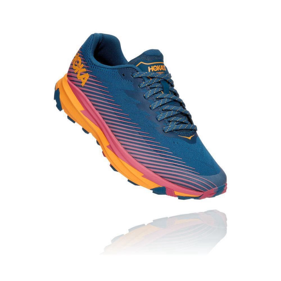 Women\'s Hoka Torrent 2 Trail Running Shoes Blue / Red | ZA-06UAQCB