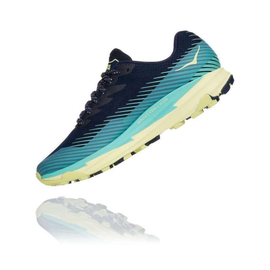 Women's Hoka Torrent 2 Trail Running Shoes Black / Blue | ZA-08MEKSU
